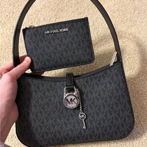 Michael Kors Black Shoulder Bag with Pouch